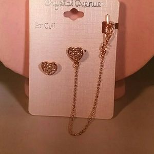 Cuff earring and stud